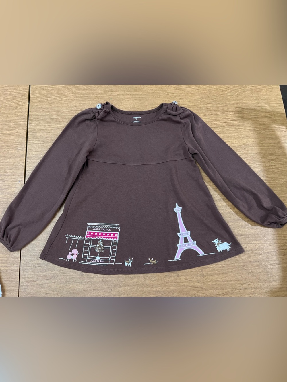 Vintage Gymboree girls top Paris embroidered size 6
